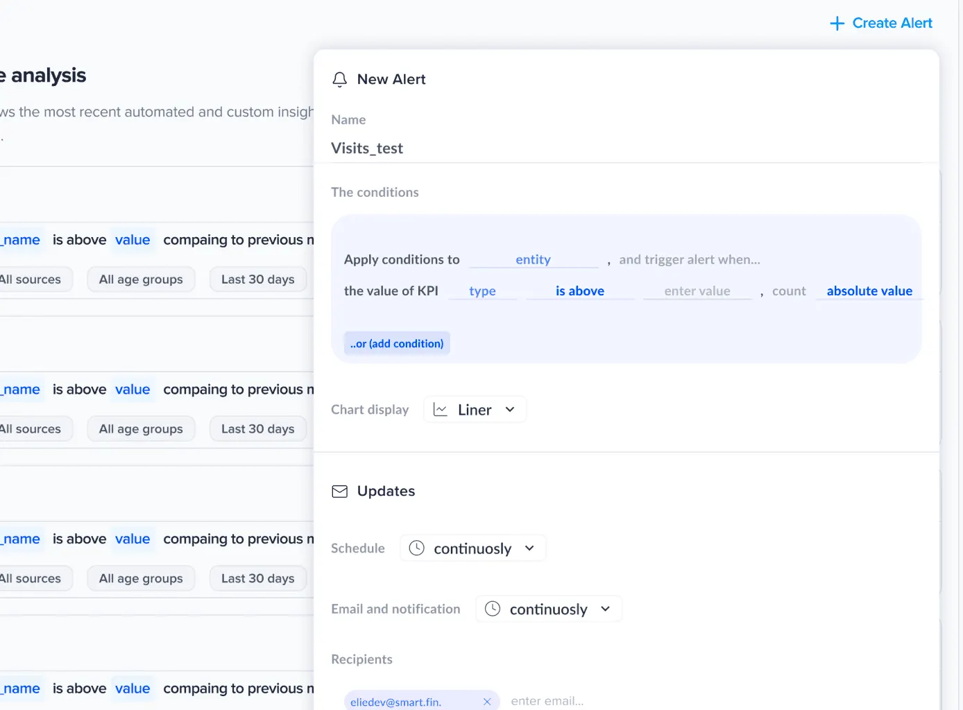 Creating New Alerts
