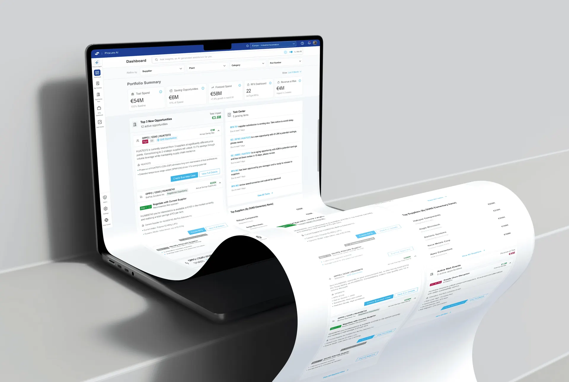 Procure AI Desktop Mockup 2