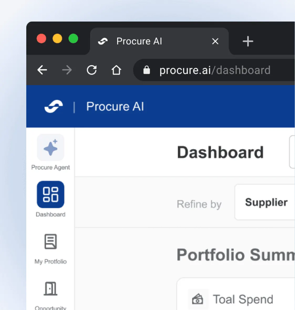 Glimpes of Procurement in browser
